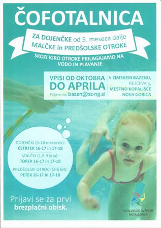 Čofotalnica za dojenčke